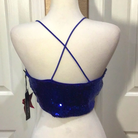 Haute Monde Royal Blue Crop Top - Picture 4 of 9